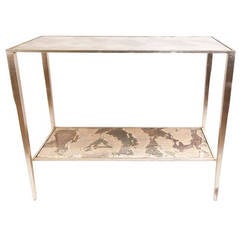 Silvered Iron Console Table