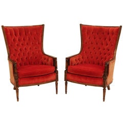 SALE:Pair of Highback Tufted Chairs