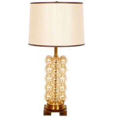Golden Bubble Glass Lamp