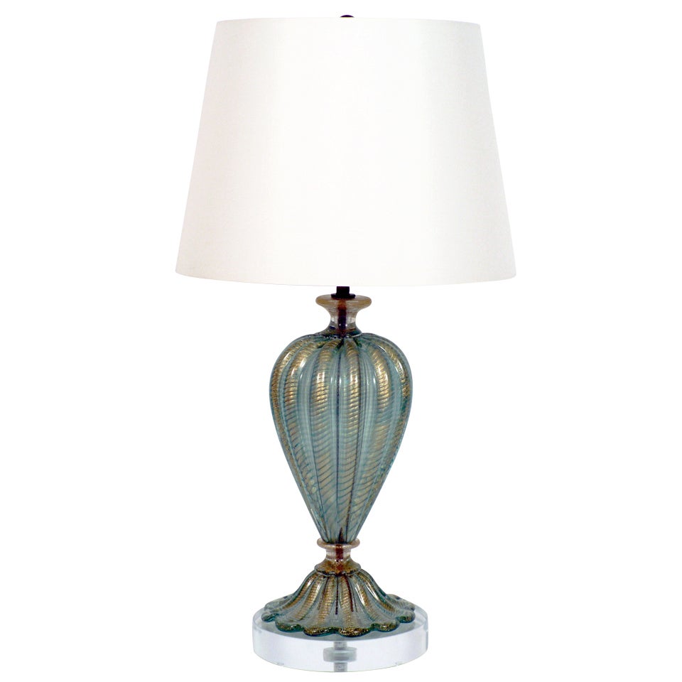 "Luminescent Seafoam" Murano Lamp For Sale