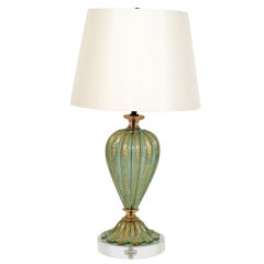 Vintage "Luminescent Seafoam" Murano Lamp