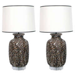 Pair of "Moonscape" Lamps