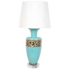 Ceramic Vase Lamp by Marbro