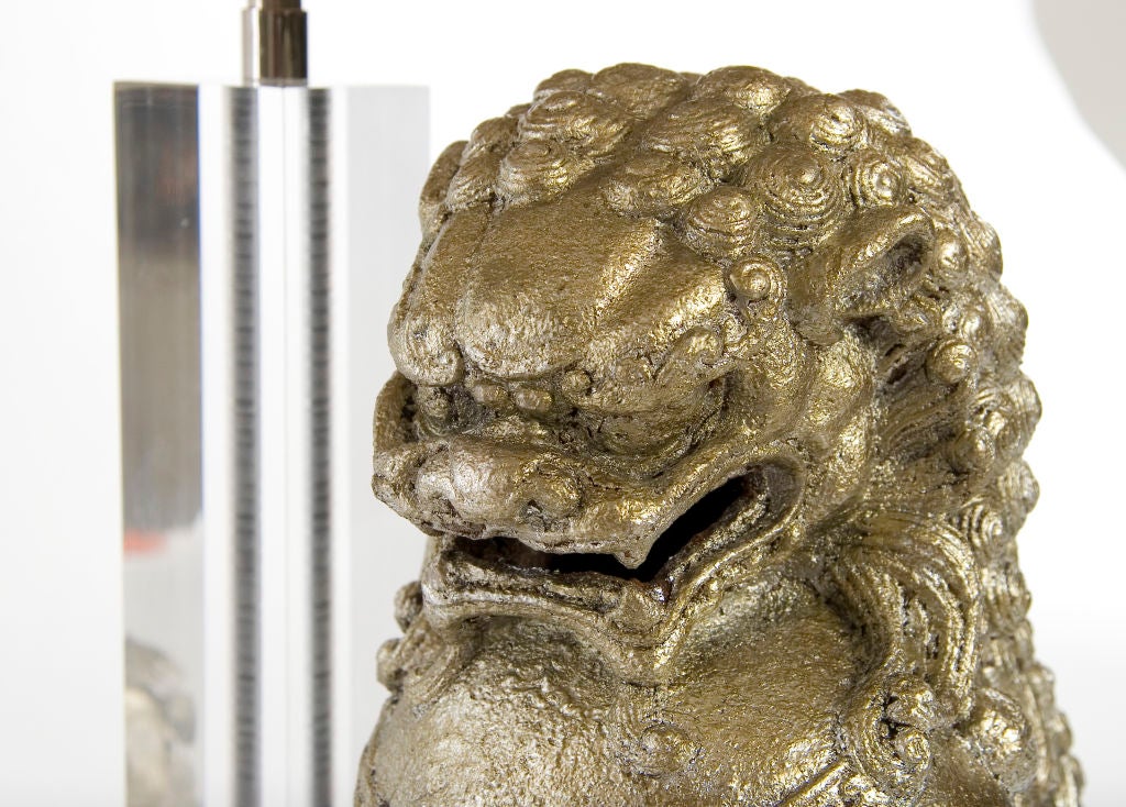Mid-20th Century SALE!! Pair of Foo Dog Lamps