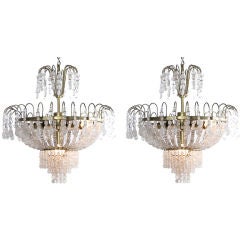 SALE!! Pair of "Petite" Fountain Chandeliers