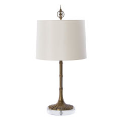 Faux Bamboo Bronze Table Lamp