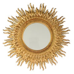 Gold Leaf Sunburst Mirror