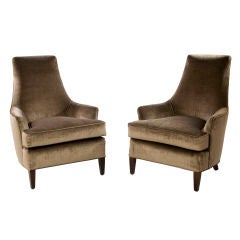 SALE!!! Velvet Highback Chairs/ Pair Available