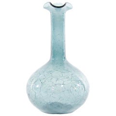 Steel Blue Crackle Vase