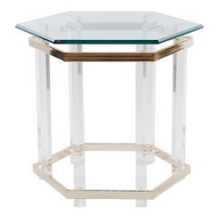 Hexagonal Side Table in the manner of Charles Hollis Jones