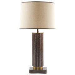 Cerused Column Lamp