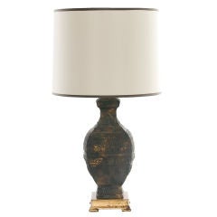 Bronze Lamp with Gold Leaf Base
