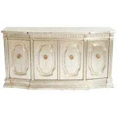 SALE: Silver Leaf Hollywood Regency Cabinet