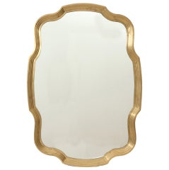 Curvilinear Brass Mirror