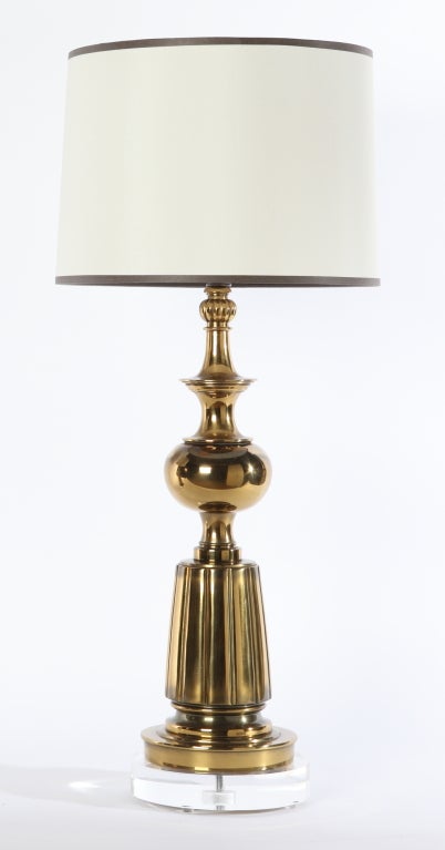 Pair of Brass Lamps by Stiffel
