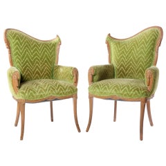 Pair of Asymmetrical "Tassel" Chairs