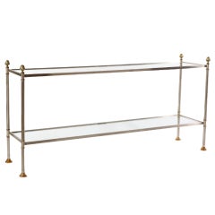 Mixed Metals Console Table in the Manner of Jansen