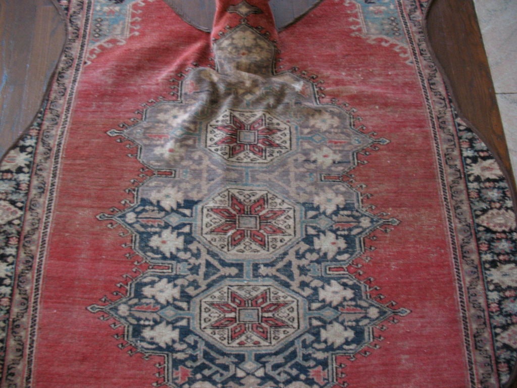 American Antique Tabriz Wool Rug Re-purposed as Persian Bear Rug