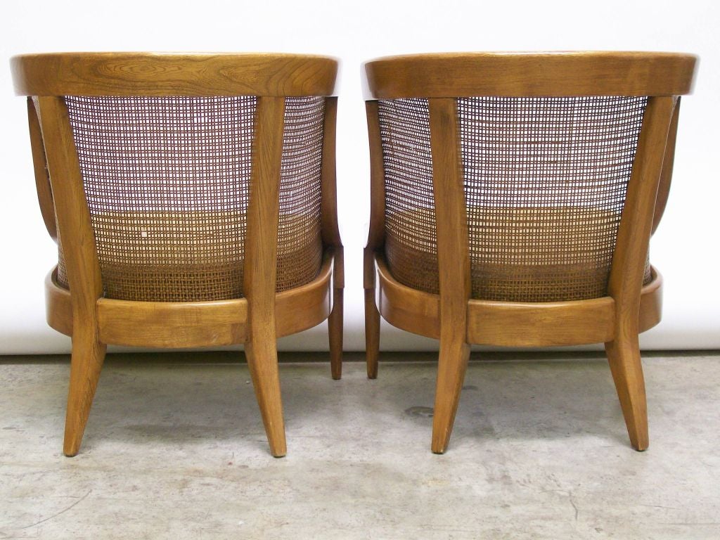 Caned Back Club Chairs In Good Condition For Sale In Plainville, KS