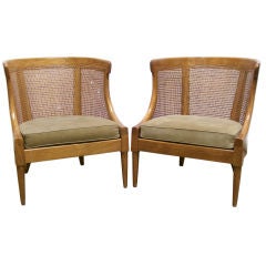 Caned Back Club Chairs