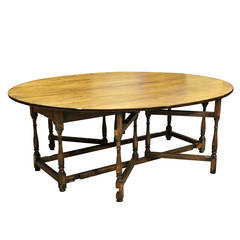 Vintage Hand Planed Oak Dining Table
