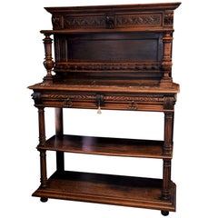 Victorian Carved Walnut Server