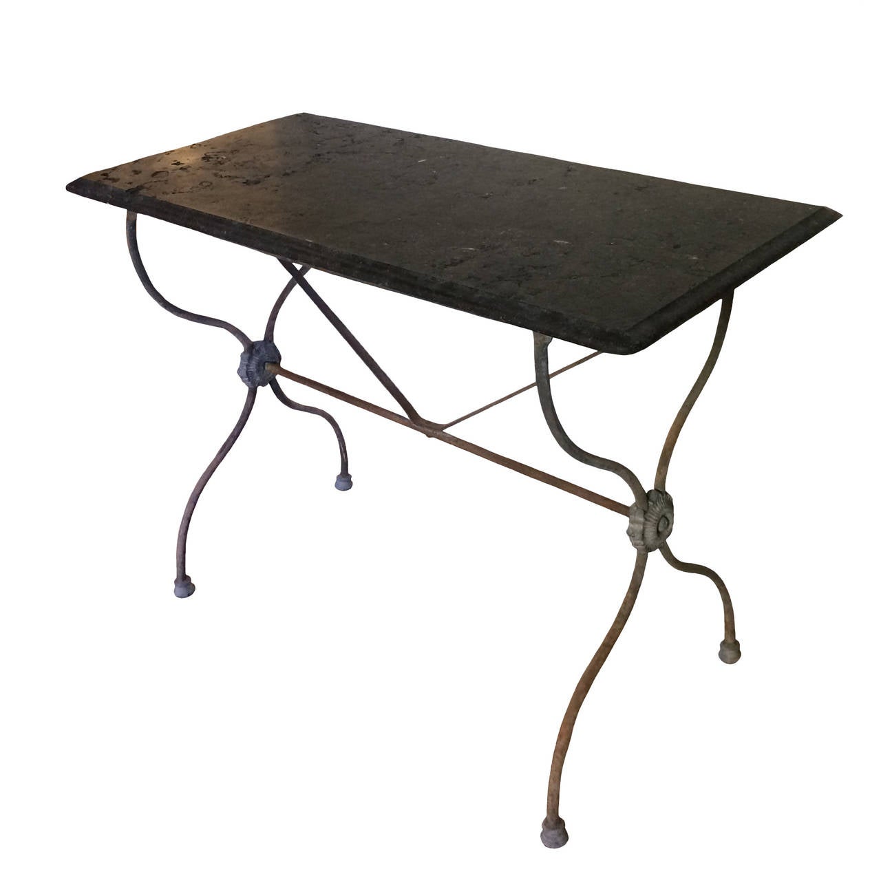 Iron Pair of Directoire Style Garden Tables