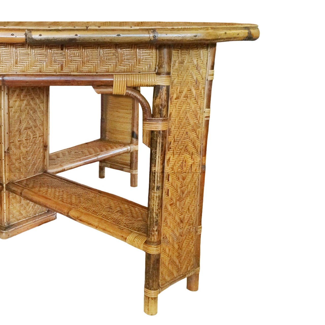 19th Century Bamboo Table In Excellent Condition In Montecito, CA