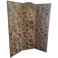 Spanish Tooled Leather Screen