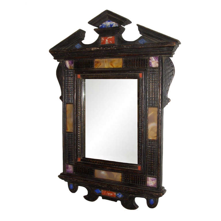 17th Century Italian Pietra Dura Specimen Mirror
