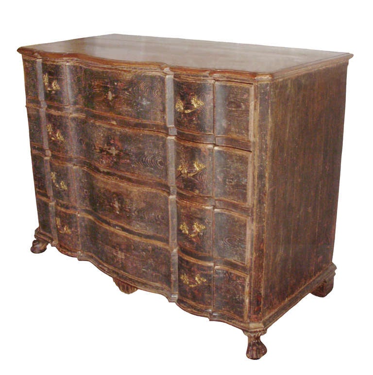 18th Century Baroque Polychrome Commode