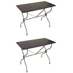 Pair of Directoire Style Garden Tables