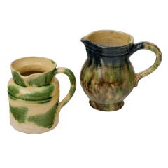 19th Century French Glazed Pitchers