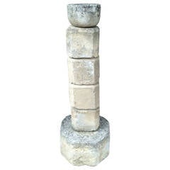 Antique 18th Century French Limestone Column