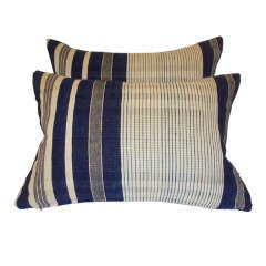 Antique Pair of African Striped Pillows