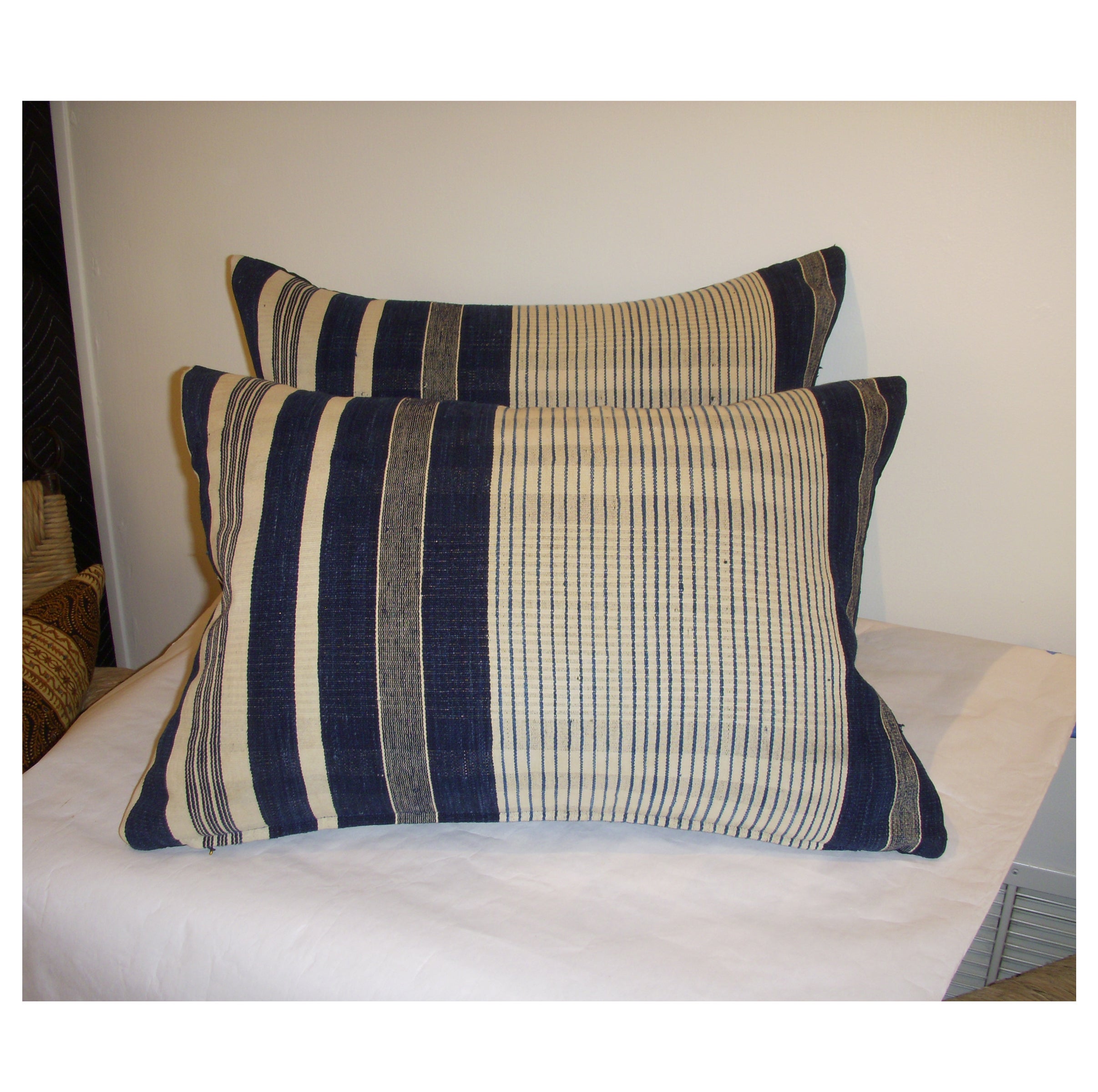 Pair of African Striped Pillows