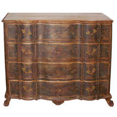 18th Century Baroque Polychrome Commode