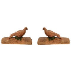 Pair of French Pigeon Roof Tiles