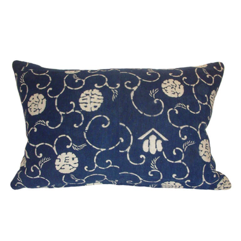 Pair of Japanese Indigo Pillows