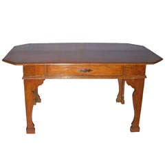 17th Century Italian Walnut Table with Drawer