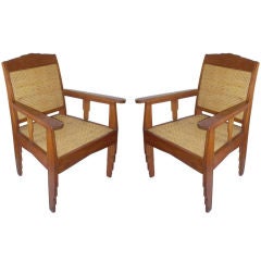 Vintage Pair of Colonial Plantation Chairs
