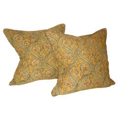 Pair of Indienne Hand Block Pillows