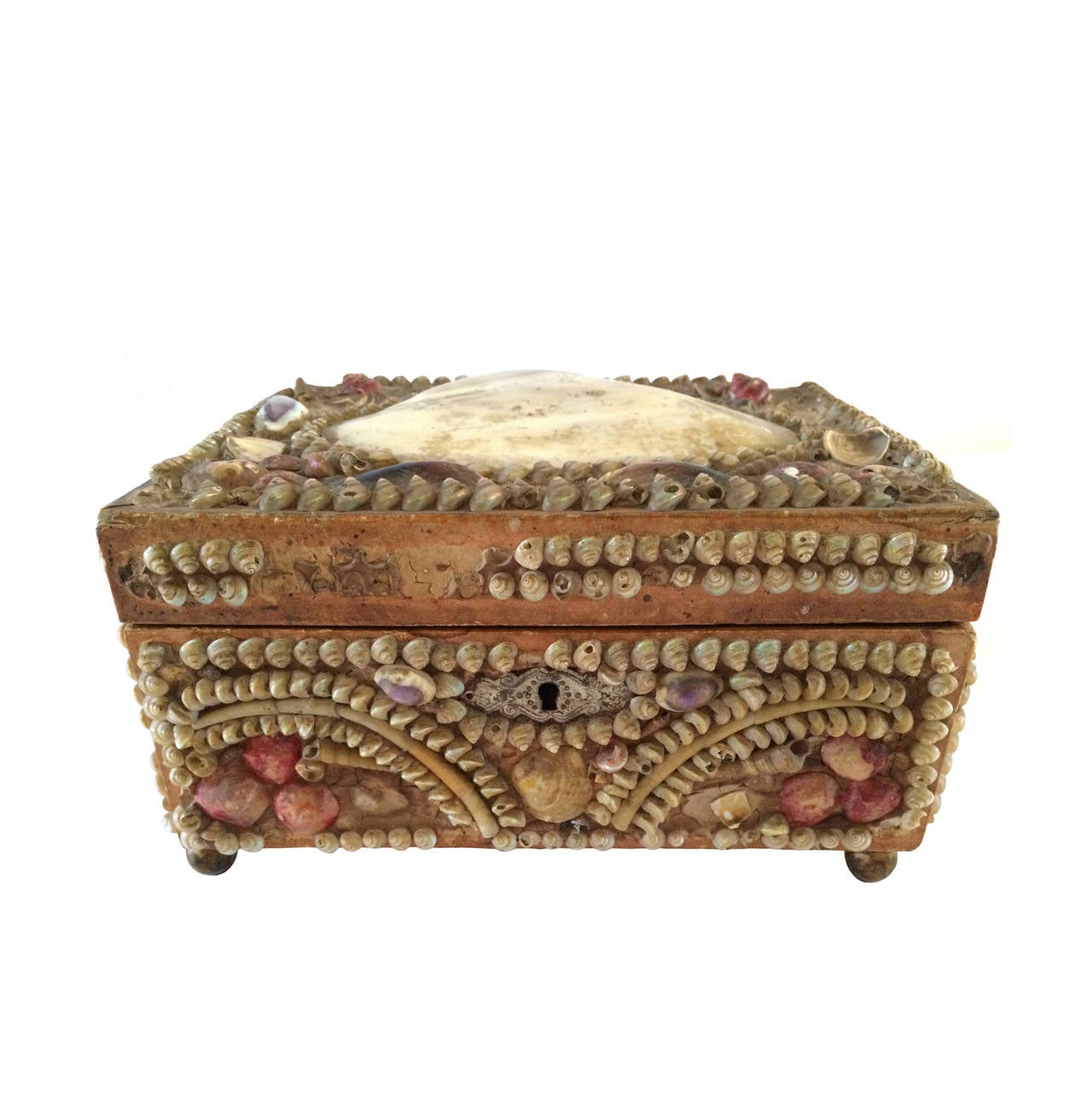 19th Century French Inlay Shell Box 3