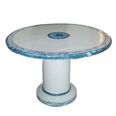 19th Century French Faience Pedestal Table