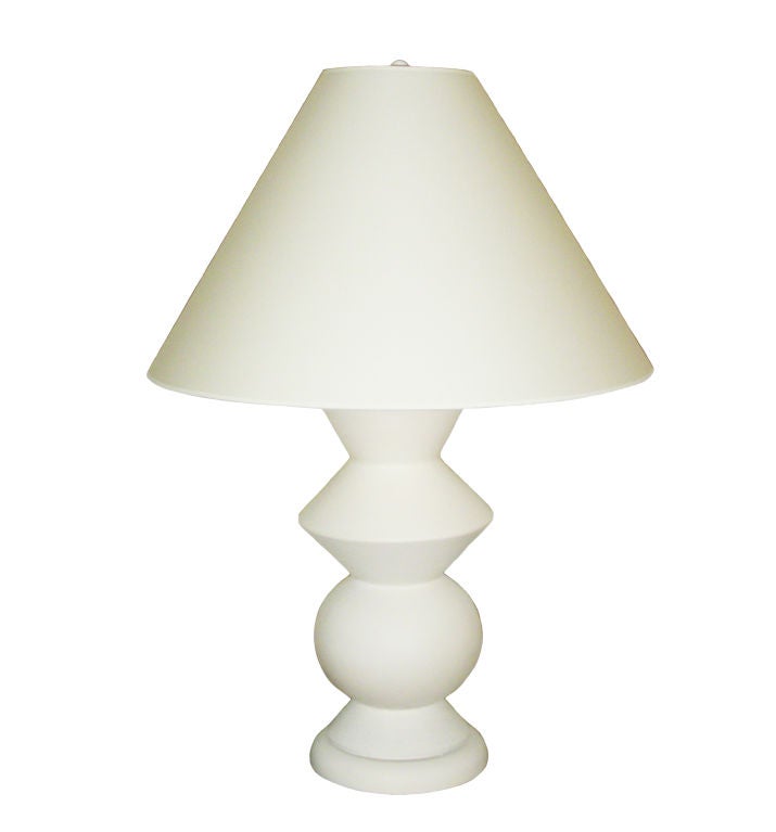 20th Century Pair of White Danish Lamps