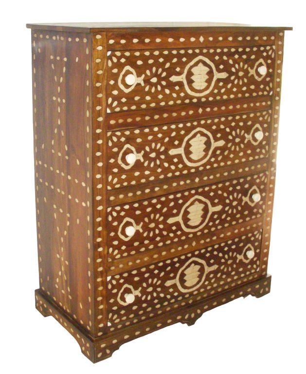 Mid-Century Teak Inlay Chest