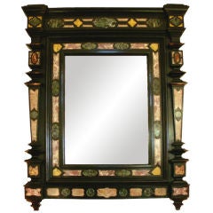 18th Century Italian Marble Inlay Mirror