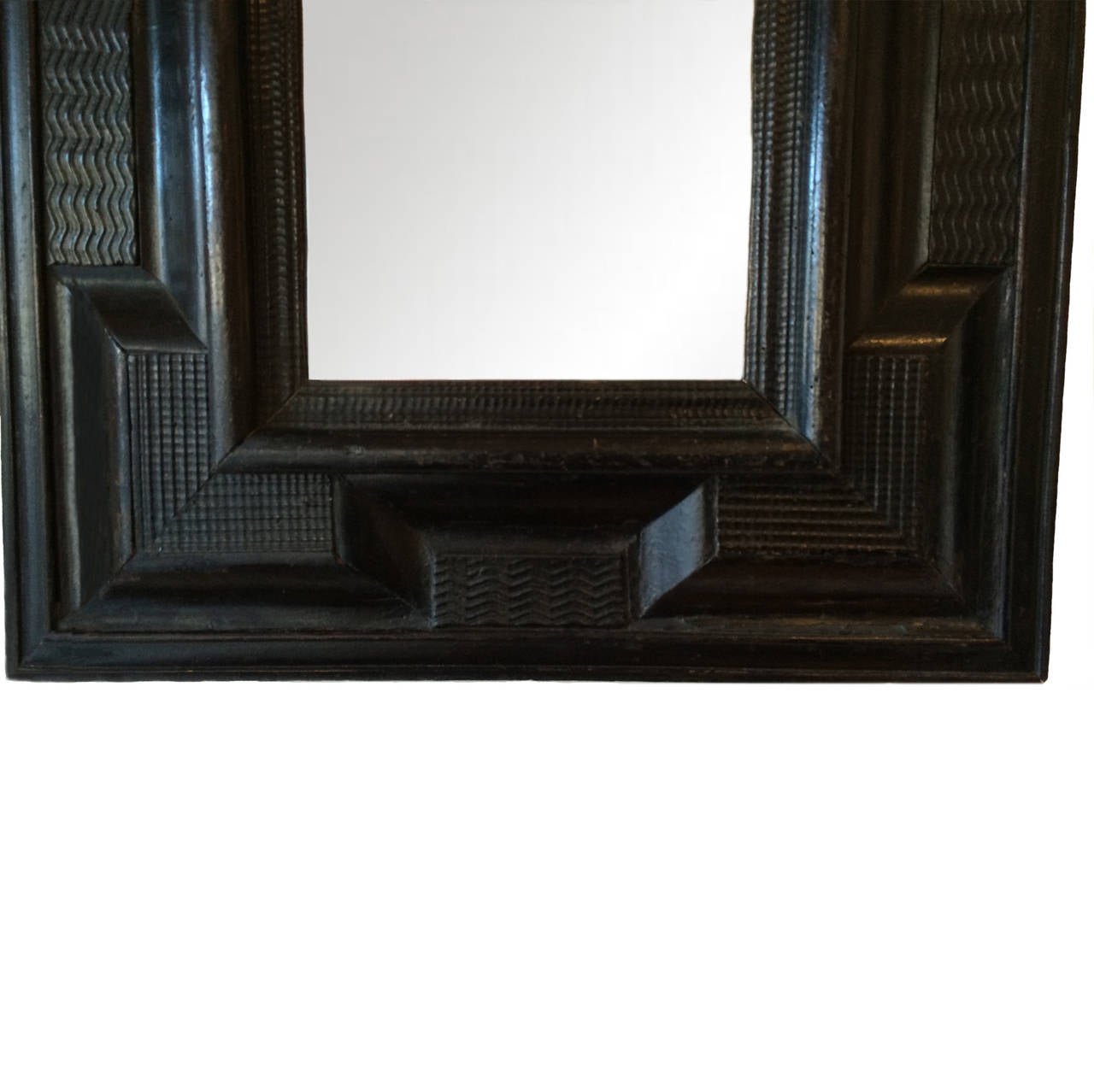 17th Century Italian Guilloche Mirror In Excellent Condition In Montecito, CA