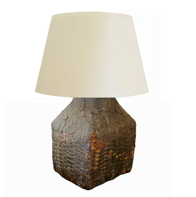 19th Century Chinese Oil Basket Lamp