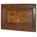 19th Century Teak Inlay Panel